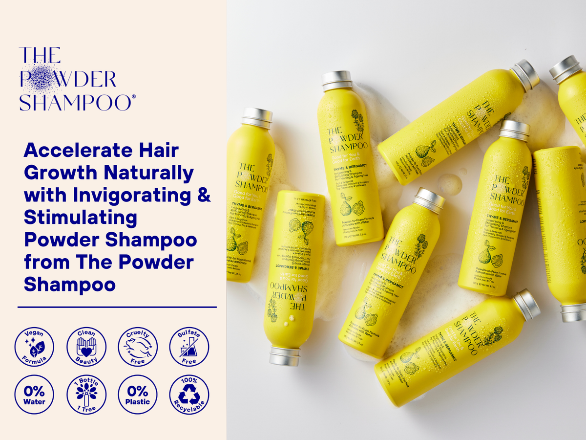Accelerate Hair Growth Naturally with Invigorating & Stimulating Powder Shampoo from The Powder Shampoo