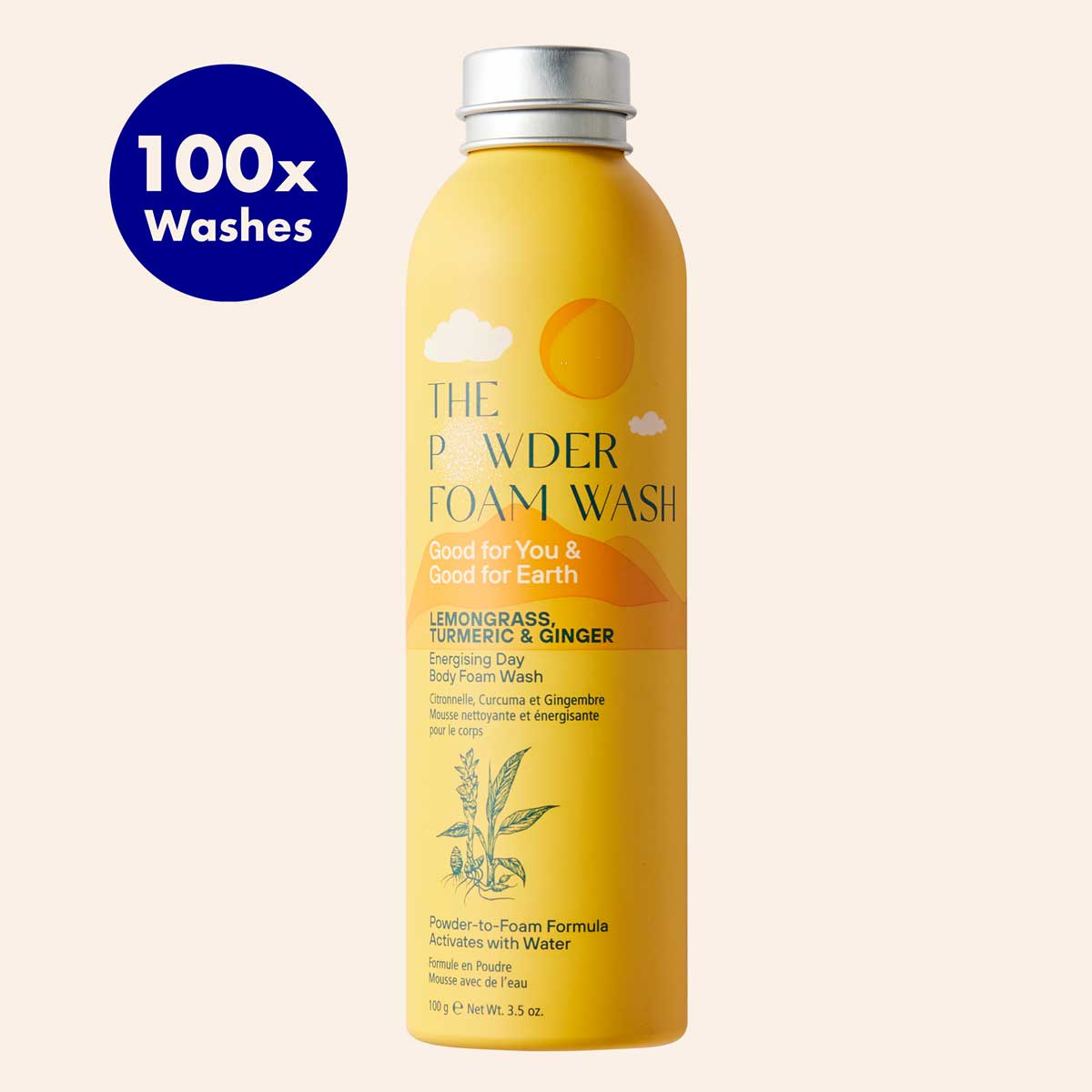 Energising Body Foam Wash Lemongrass & Turmeric 100g / 3.5oz