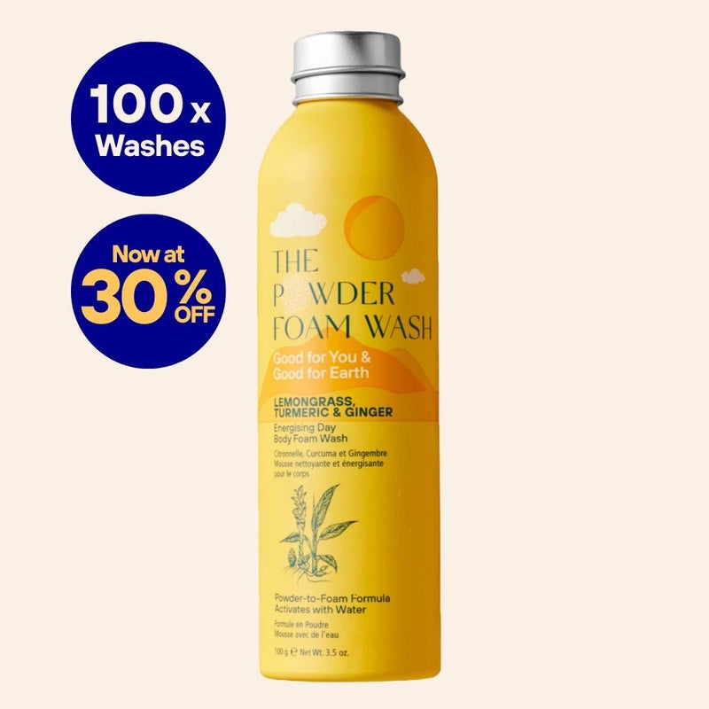 Energising Body Foam Wash For All Skin Types Lemongrass & Turmeric 100g / 3.5oz