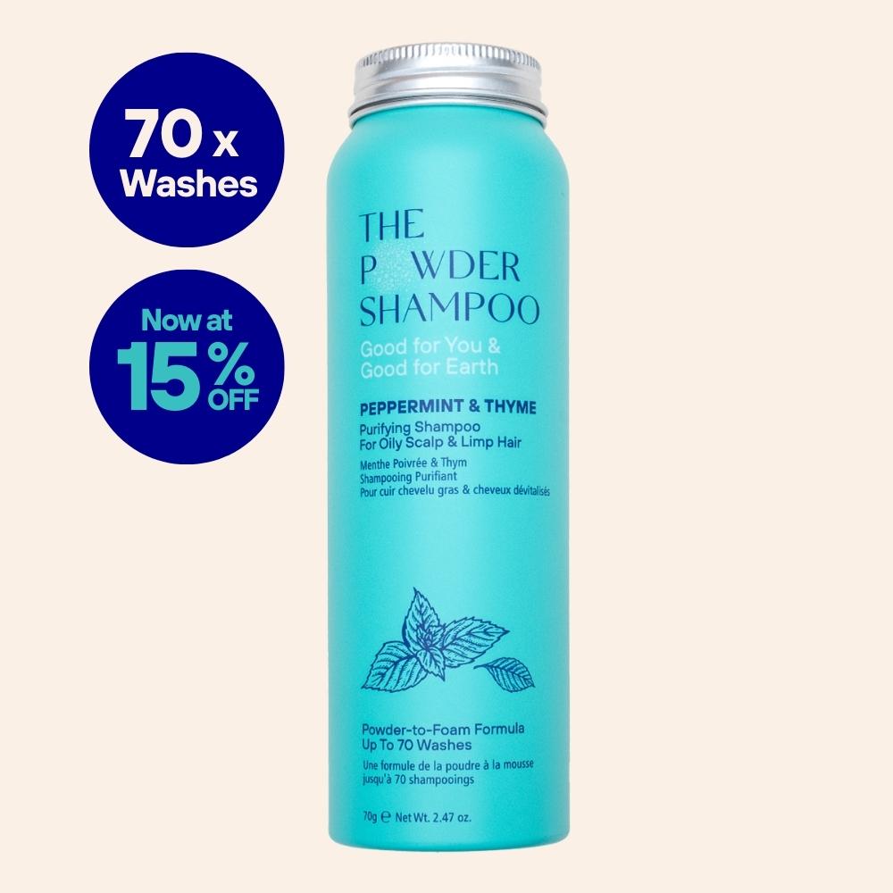 Purifying Shampoo For Oily Scalp & Limp Hair Peppermint & Papaya Enzyme 70g / 2.47oz